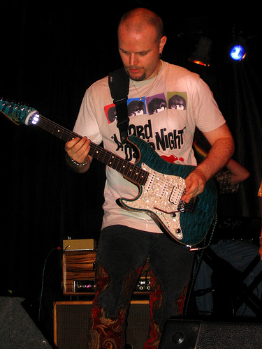 Vreny playing a live show in Hollywood