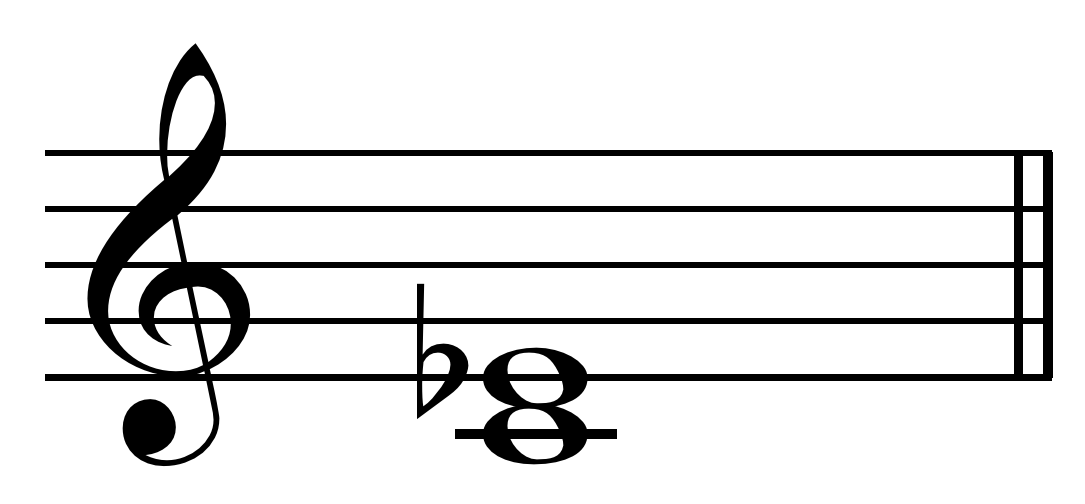 Music notation showing a minor 3rd interval