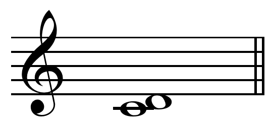 Music notation showing a major 2nd interval