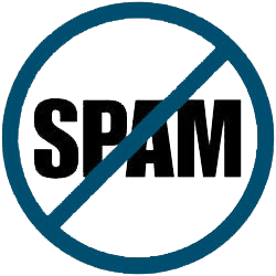 A No Spam graphic used on the ZOTZinGuitarLessons.com website