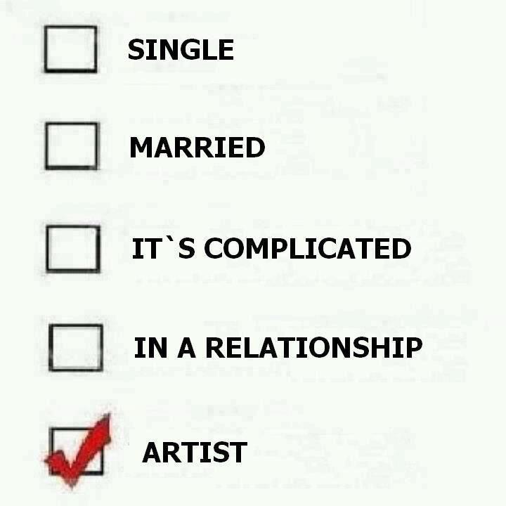 Relationship status: artist