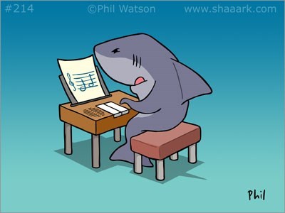 The shark's first piano lesson, the half step
