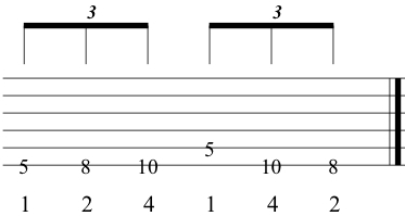 Ascending Example 1 on the Bass Strings