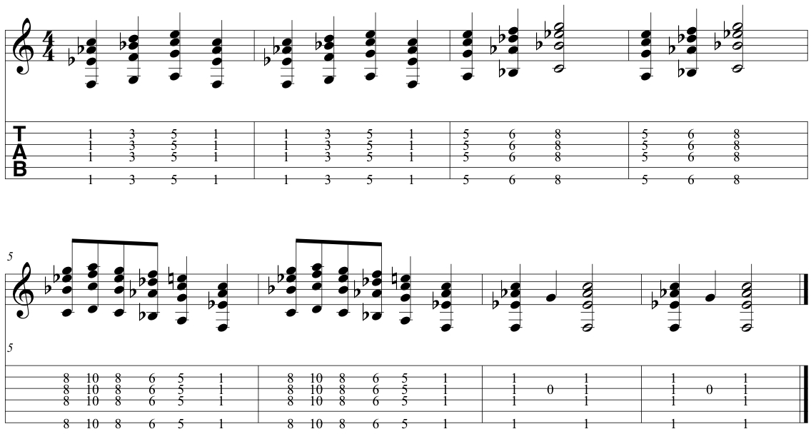 Frère Jaques in Constant Structure with m7 chords