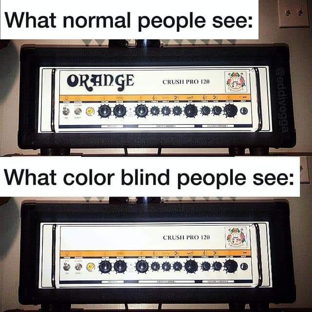 What color blind people see