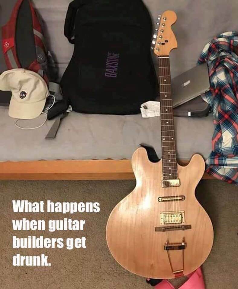 The work of a drunk Luthier