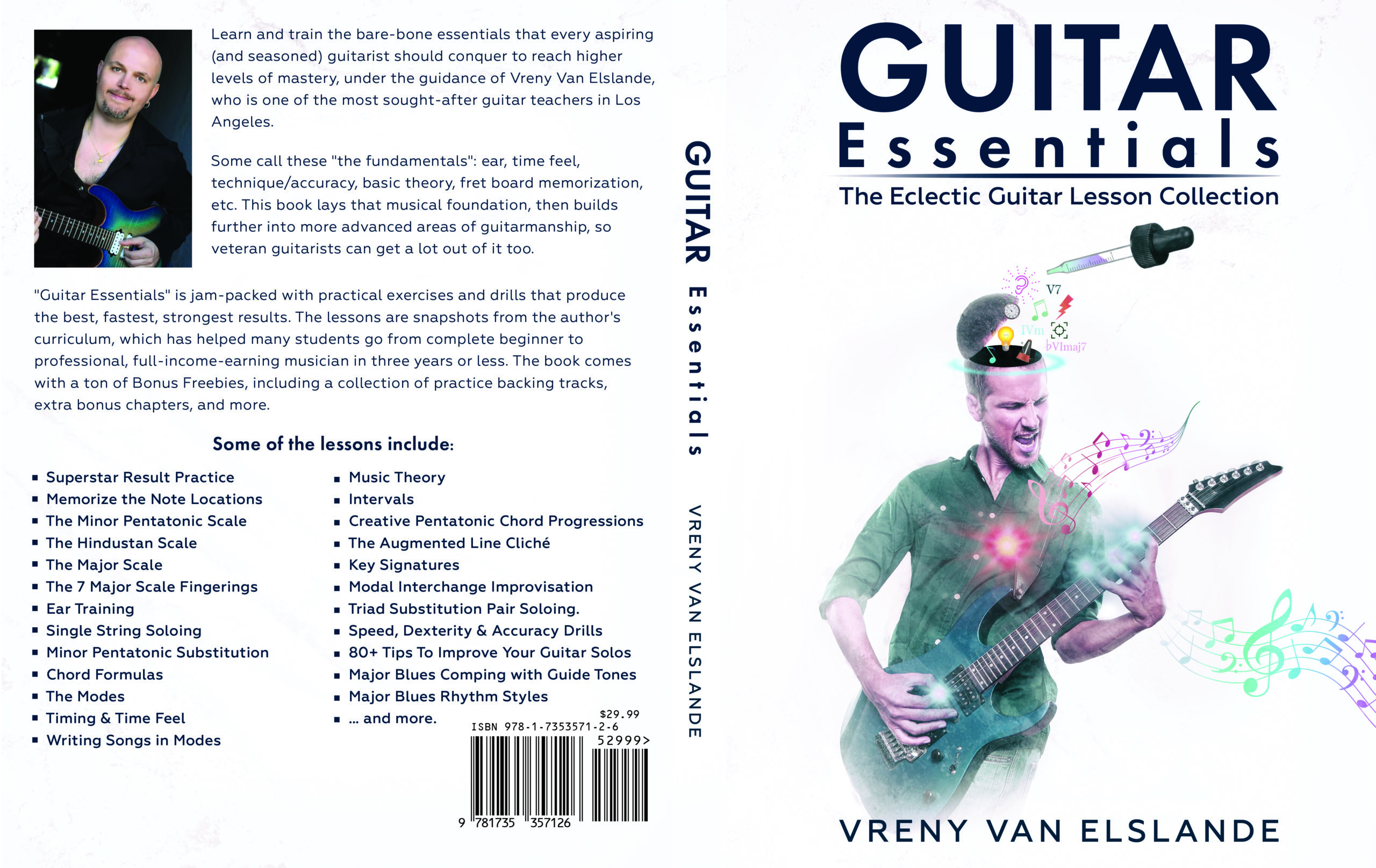 The cover artwork of Vreny Van Elslande's book Guitar Essentials