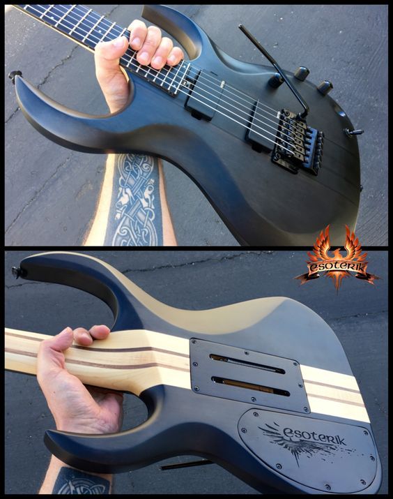 A Neck-through black Esoterik Guitar