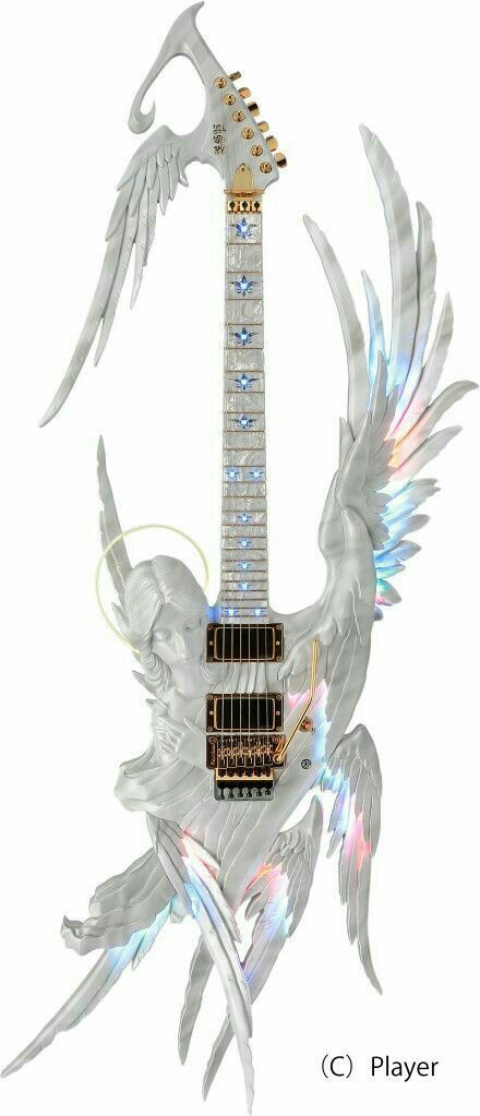 Gorgeous white angel guitar