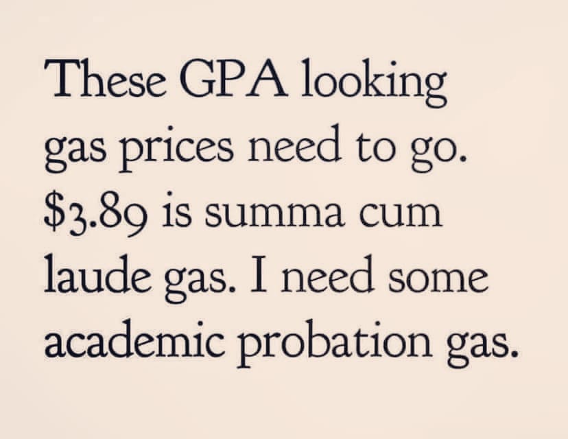 Summa Cum Laude gas prices